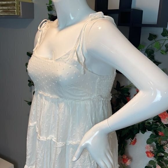 Cupshe Boho Swiss Dot Frill Trim Spaghetti Strap Cami Dress Size M - Picture 10 of 12